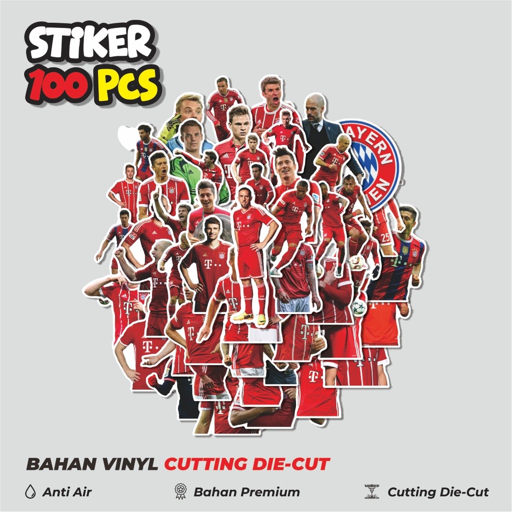 

Terbaru! 50 pcs Stiker Football Series FC Bayern München Dekorasi Lucu Kreatif untuk Notebook, Skateboard, HP