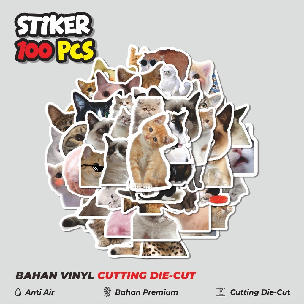 

Terbaru! 50 pcs Stiker Funny Cats Emoji Series [Seri Emoji Kucing Lucu] Dekorasi Lucu Kreatif untuk Notebook, Skateboard, HP
