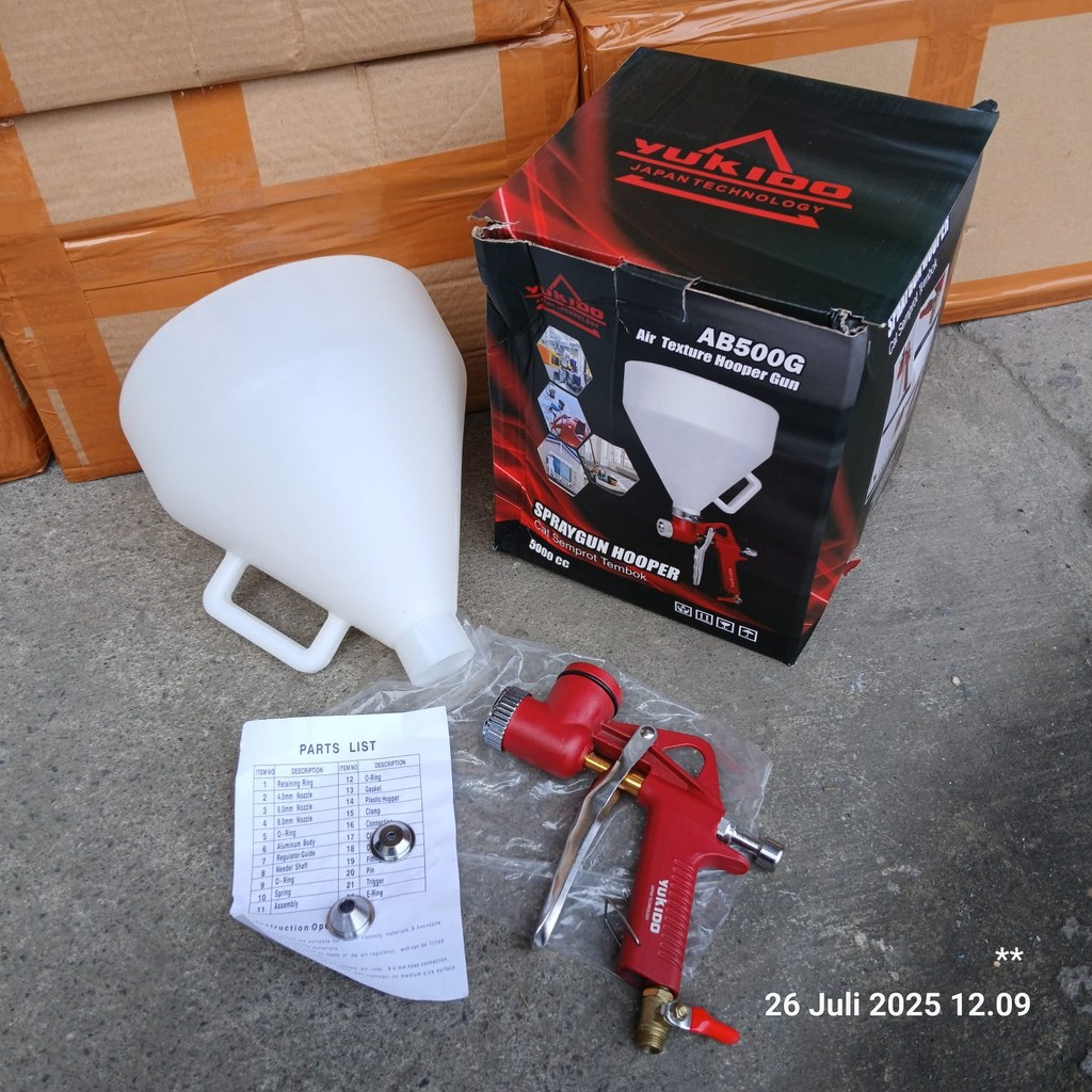 Semprotan Cat Semen Hopper Gun / Spray Gun Texture Air Hoper Gun Tabung Plastik 5000cc