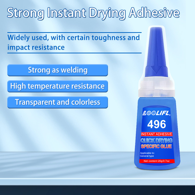 

LOOLIFIL Liquid Super Glue Wood Rubber Metal Glass Cyanoacrylate Adhesive Stationery Store Nail Gel 496 Instant Strong Glue