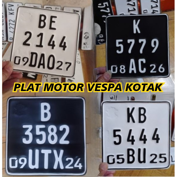 PLAT MOTOR VESPA KOTAK HARGA 1PCS