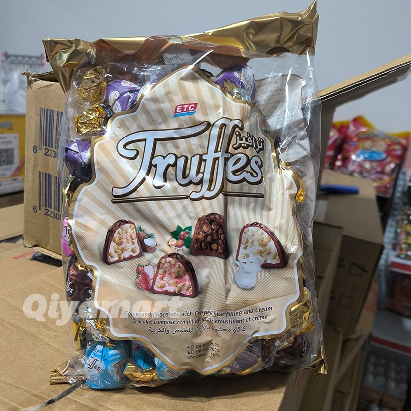 

Coklat Truffle Elvan 1 KG Import Turki Truffle Chocolate Hazelnut, Caramel, Strawberry, Coconut Truffle 1kg