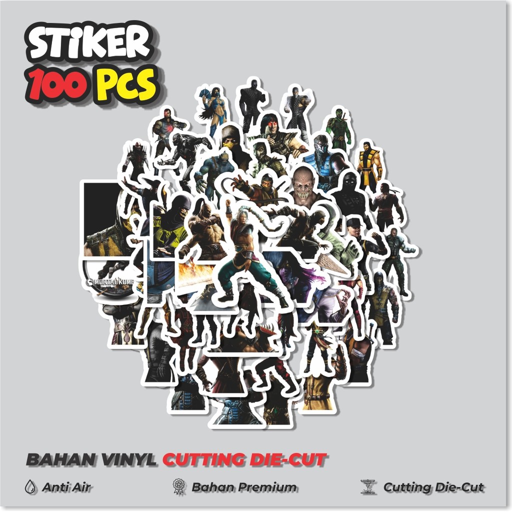 

Terbaru! 50 pcs Stiker Video Game Series Mortal Kombat Character Mix 3 Dekorasi Lucu Kreatif untuk Notebook, Skateboard, HP