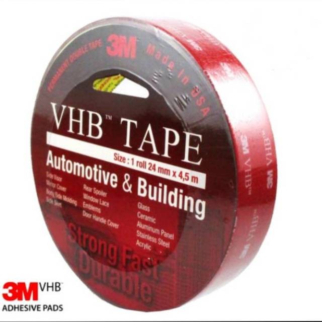 

JAMIN MURAH !!!3M Double Tape VHB 12MM /24MM x 4.5M(BISA LANGSUNG ORDER)