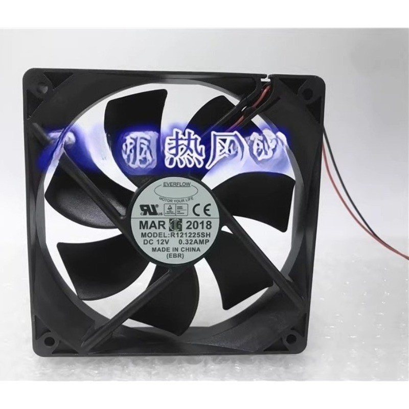 New Cooling Fan for EVERFLOW R121225SH MAR 12V 0.32AMP 12025 Inverter Cooling Fan 120 * 120 * 25MM