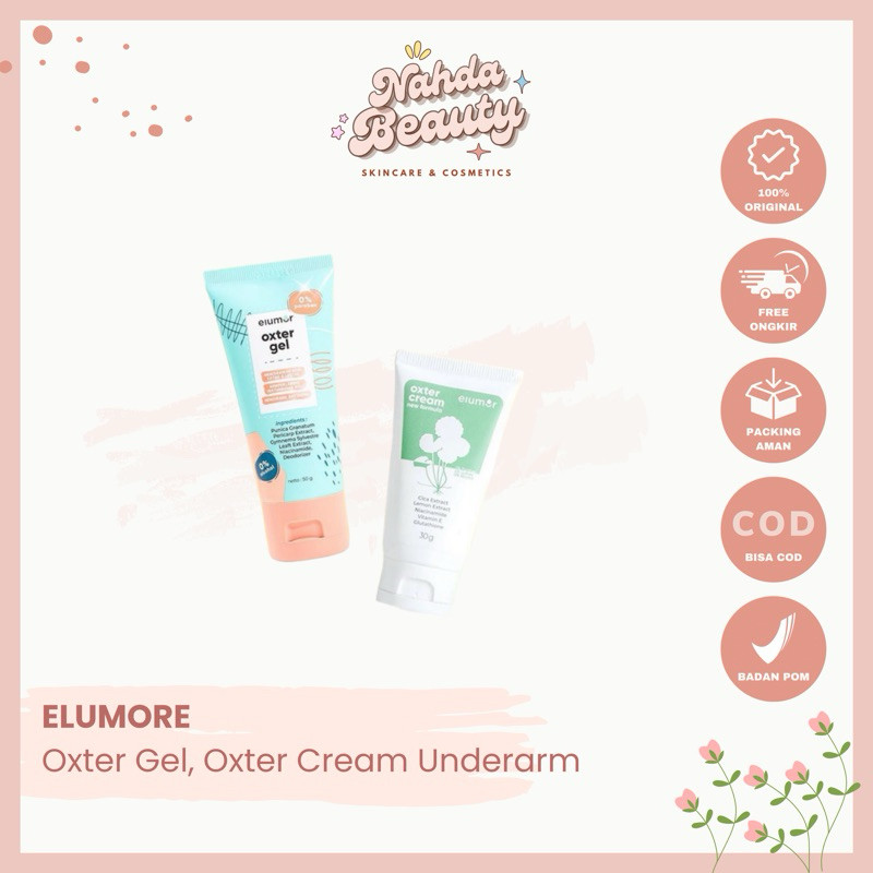 ( Terlaris) [BPOM] Elumor Oxter Cream 30gr | Elumor Oxter Gel 50gr Pemutih Ketiak & Pemutih Selangka