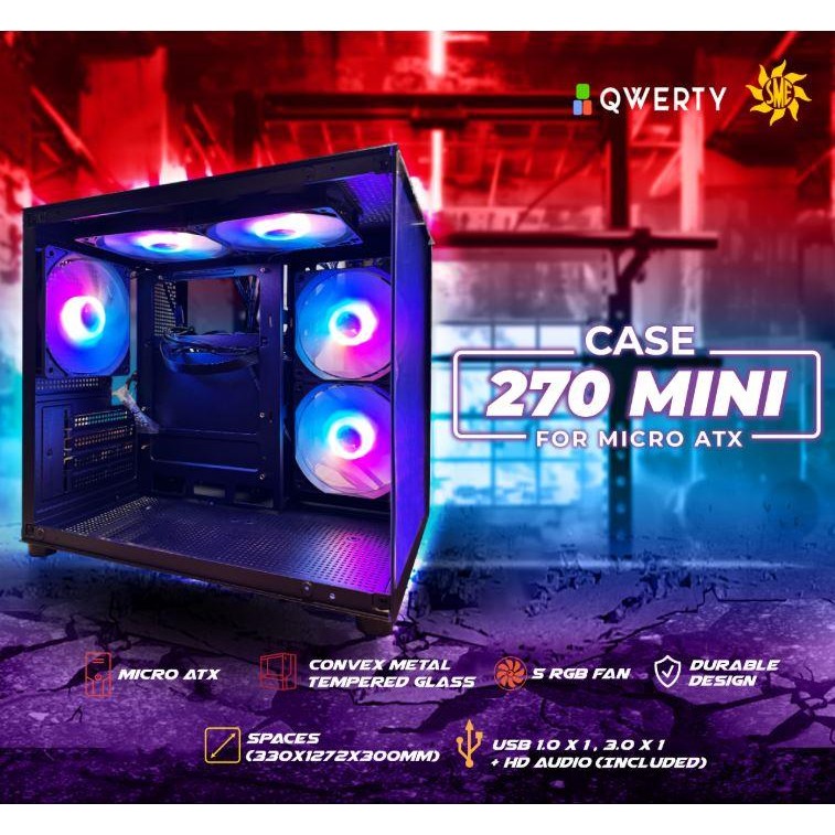 QWERTY CASE 270 MINI FOR MICRO ATX