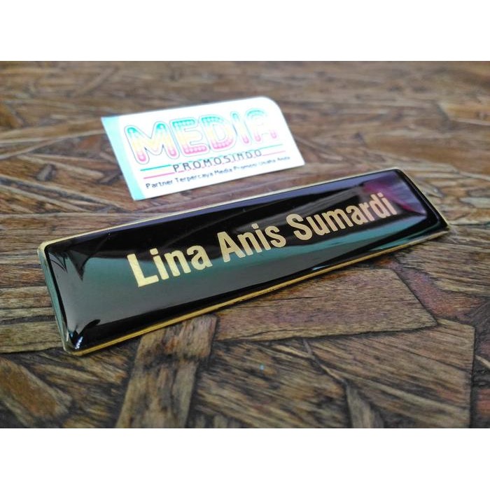 

Promo Nama Dada / Name Tag Gravir Lapis Resin Peniti