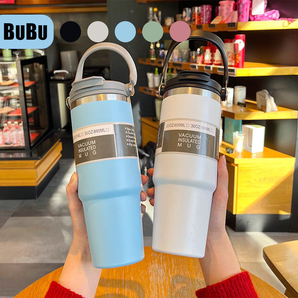 Gelas stainless steel berkapasitas besar 900ml, gelas termos praktis dan tahan lama, gelas termos ta