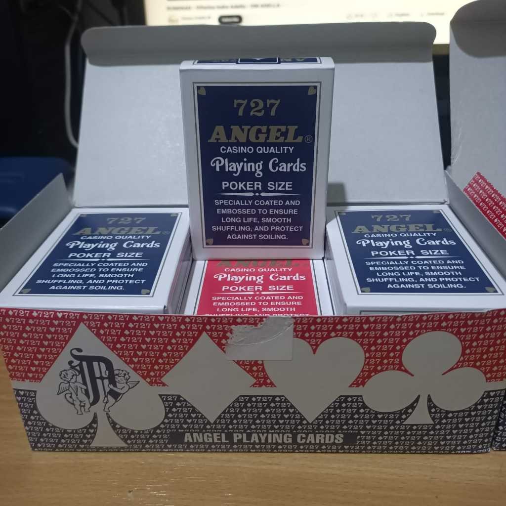 Kartu remi ANGEL 727 japan jepang playing cards card bekas seken 1 box isi 12 pcs