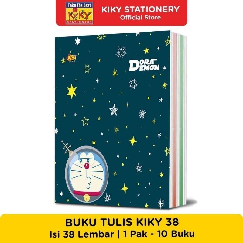 

ATKJAYA - (1Pack:10Pcs) KIKY Buku Tulis isi 38 LEMBAR Termurah! Best Seller / Buku Tulis Sekolah Kiky Berkualitas isi 38 Lembar 10 Buku / Buku Tulis Kiky Warna isi 10 buku