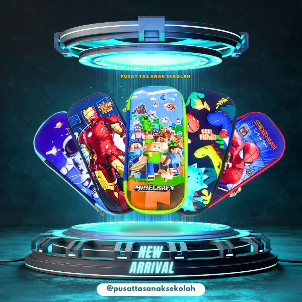 

COD PTAS Kotak Pensil 3D Anak Sekolah PAUD TK SD Motif Karakter Timbul Bahan Eva Stationery Kebutuhan Anak Sekolah