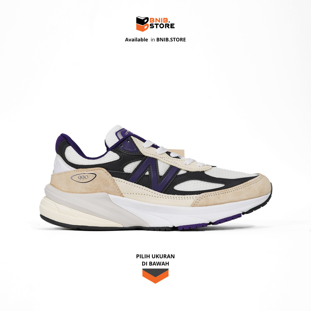 Sneakers NB Teddy Santis Made In USA 990 V6 White Black Plum [U990WB6] Original