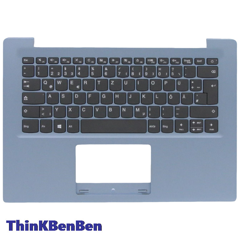 DE German Blue Keyboard Upper Case Palmrest Shell Cover For Lenovo Ideapad S130 130s 14 14IGM 120s 1
