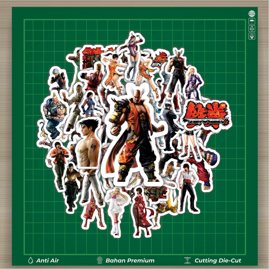 

HOT 50 PCS STIKER Stiker Game Series Tekken Character Mix 3 Stiker Fashion Cars Decal Dingin Kartu Album Custom Vinyl Anti Air- Sticker Aesthetic Buku Journal Koper Casing HP Tablet Laptop Helm Motor Botol Minum