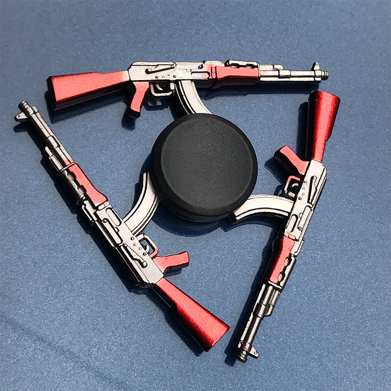 Zinc Metal Fidget Spinner Flare Gun Saucepan Pot Hand Finger Gyro Top Relief Stress EDC Children Kid