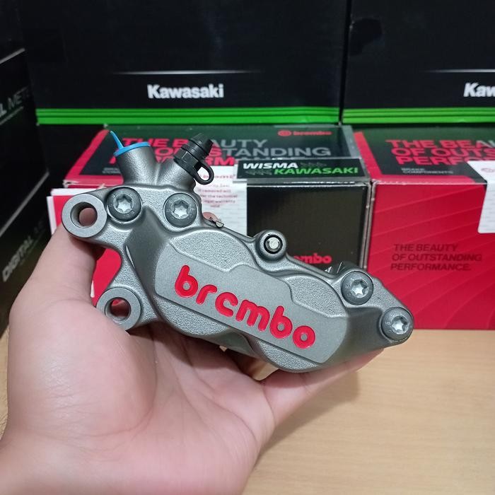 Kaliper Kiri Brembo 4 Piston 1 Pin Grey Black Vario PCX ADV KLX Vespa - Grey