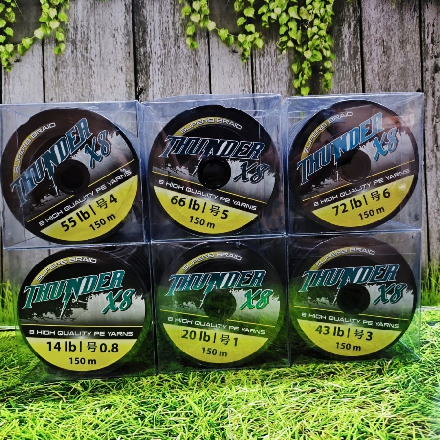 Senar PE Thunder X8 Super Braid 150M PILIH UKURAN