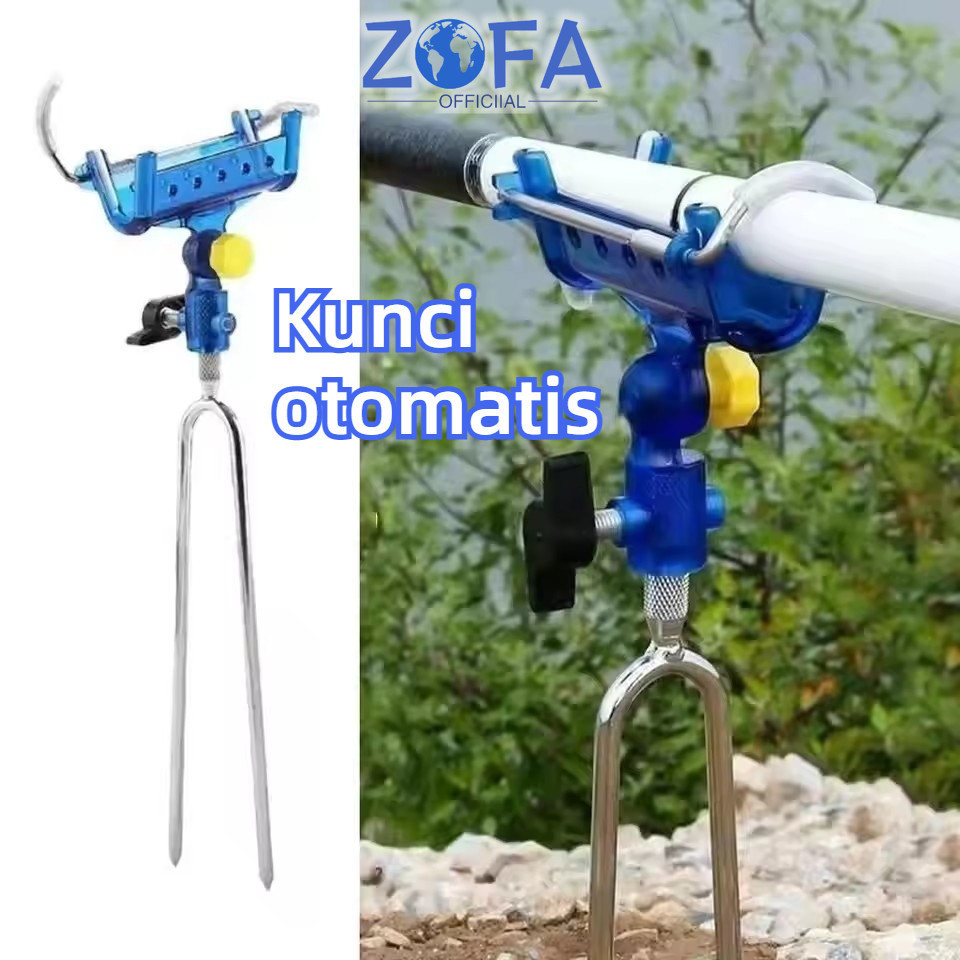Bracket Dudukan Joran Pancing Adjustable 360° Bahan Stainless Steel Dudukan Pancing Joran