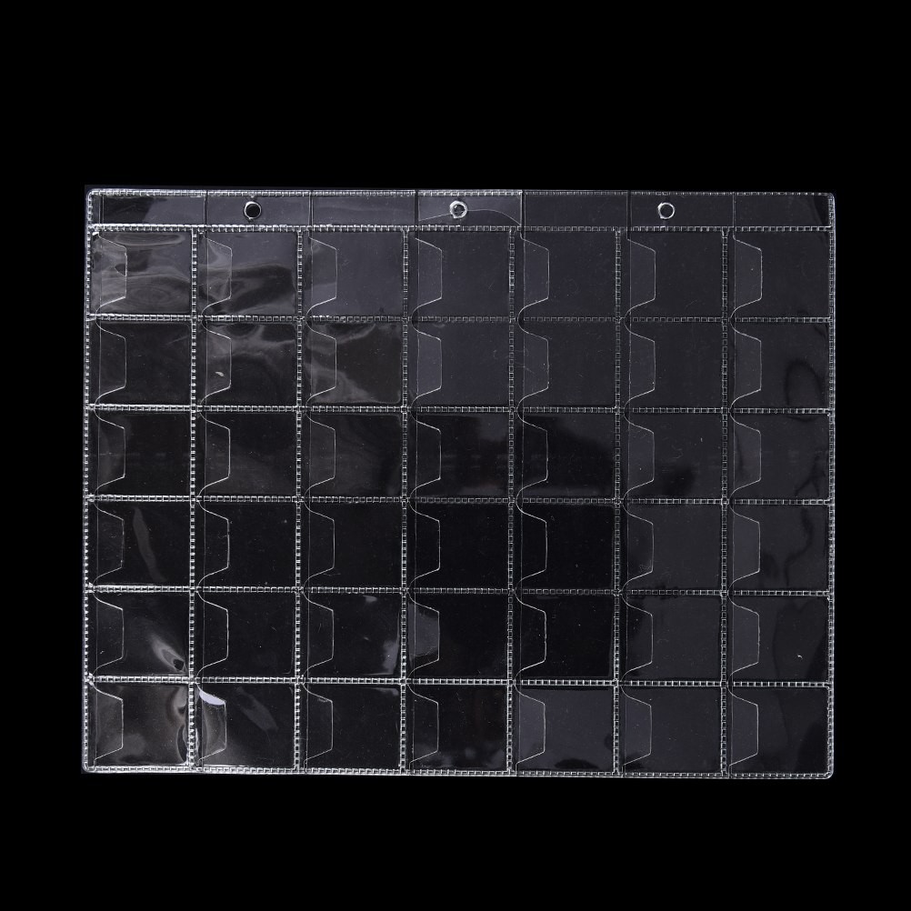 

1 Sheet 42 Pockets Album for Coins Collection Book PVC Coin Holders Collection Book Coins Protection Album