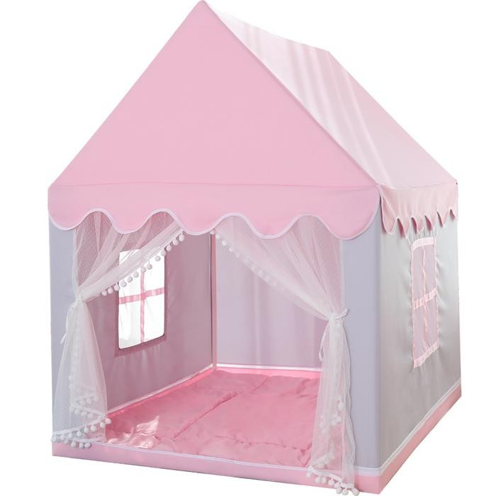 Hot Produk Lucca Tenda Anak Perempuan Tent Princess Anak Tenda Castle jumbo Playhouse Anak - Pink  T