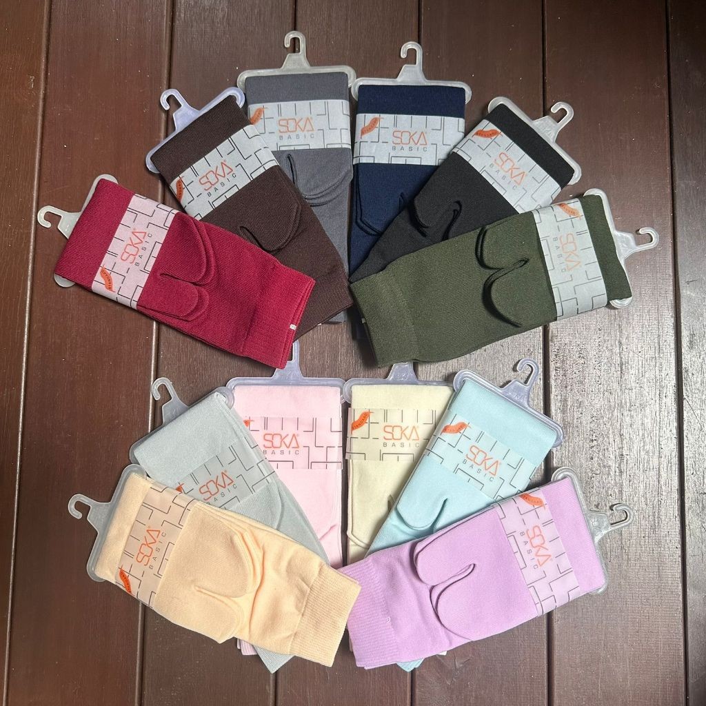 Grosir 12 pasang 1 lusin Kaos Kaki Muslim Wanita Merk Soka