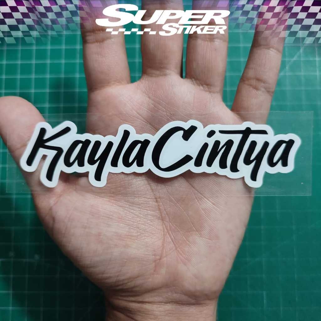 

Sticker Custom Nama Cutting 2 Layer Anti Pudar