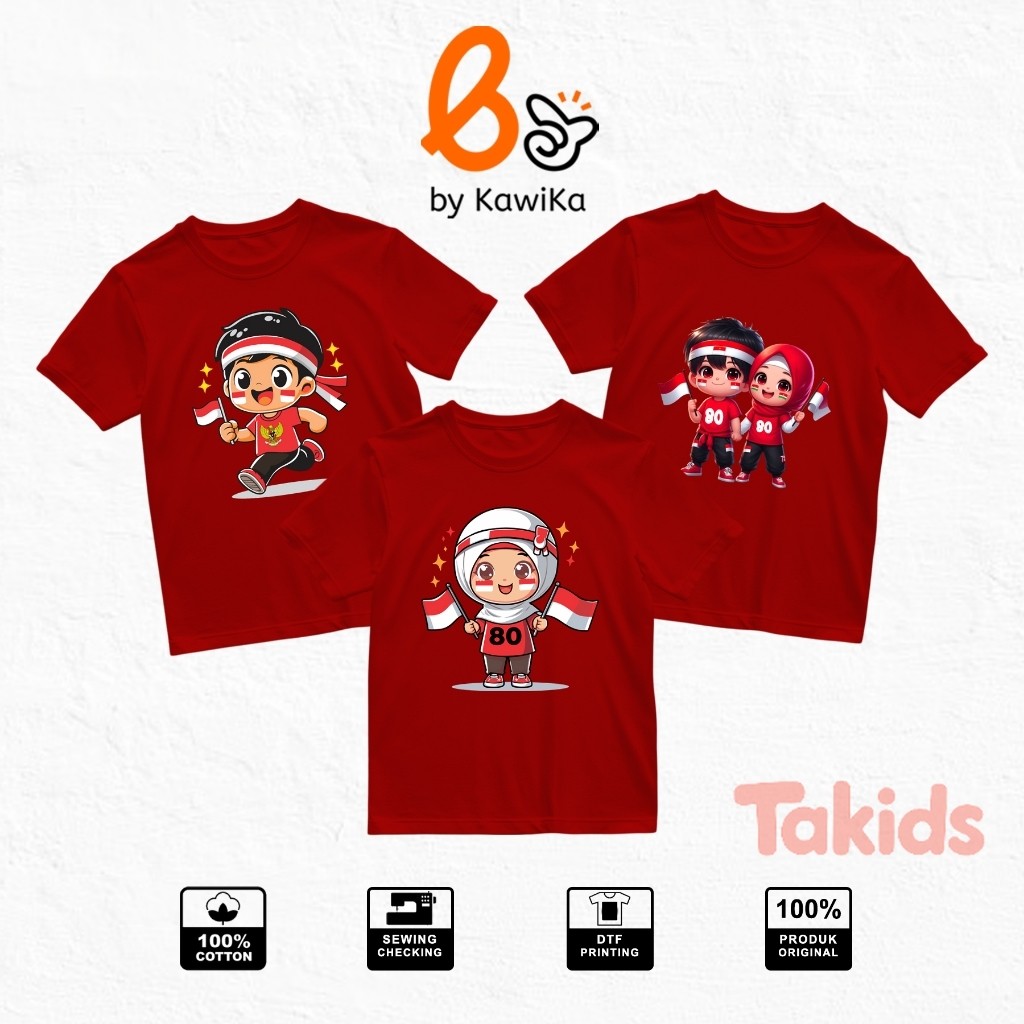Baju Merah Putih Anak Perempuan - Baju 17 agustus anak perempuan 2025
