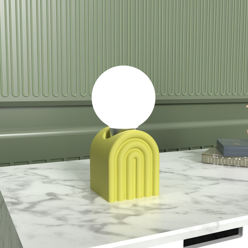 

Cement Concrete Lamp Holder Mold Plaster Household table Lamp Base Holder Silicone Molds European style simple stripe design