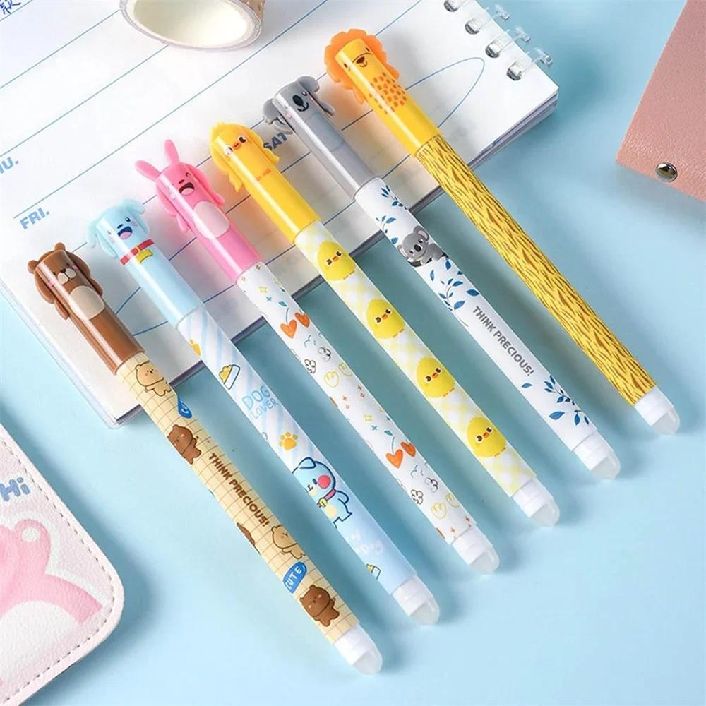 

Cute Cartoon Erasable Gel Pens Fine Tip Neutral Color Ink Pens for School Office Writing Drawing Students Teachers