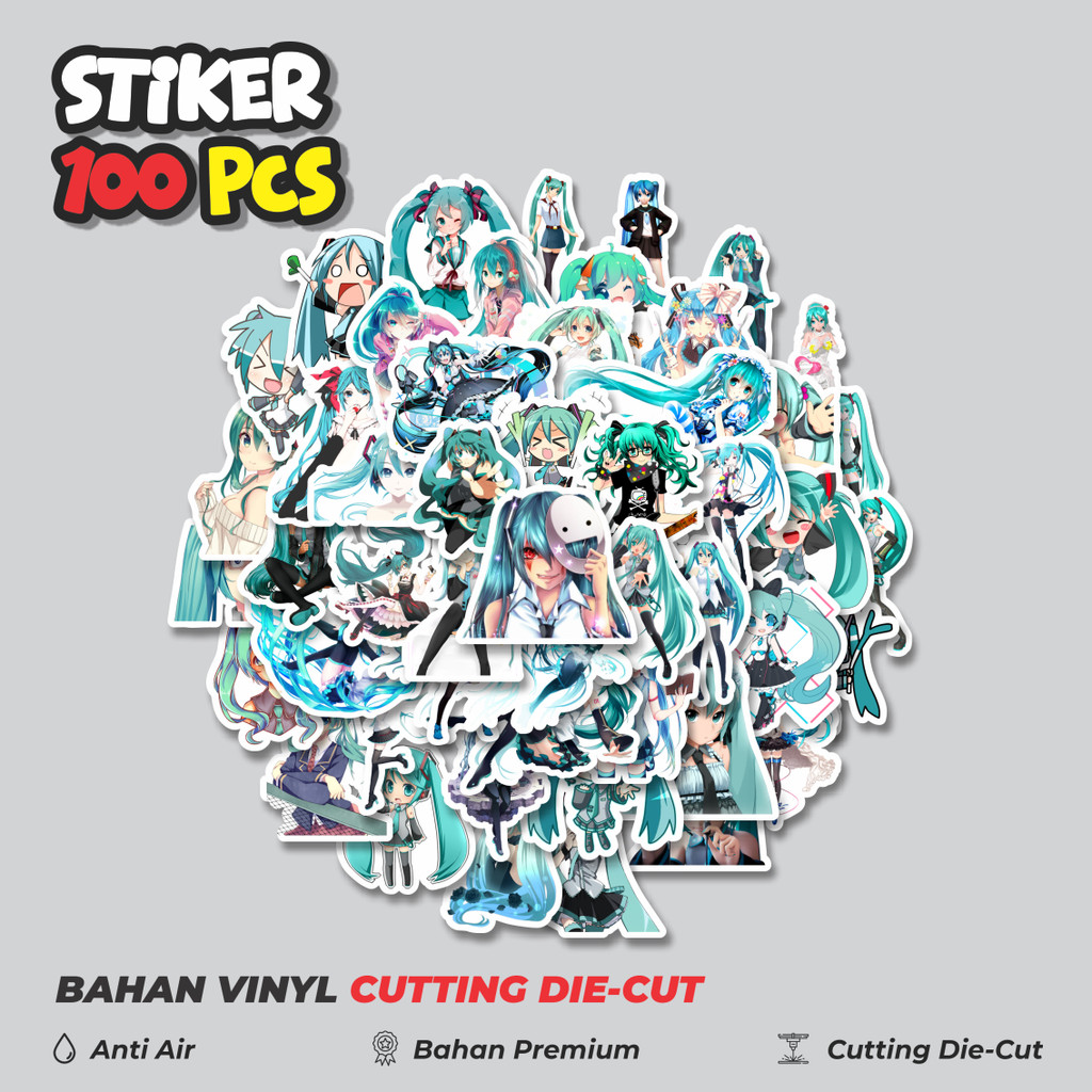 

Terbaru! 50 pcs Stiker Music Series Hatsune Miku Mix 3 Dekorasi Lucu Kreatif untuk Notebook, Skateboard, HP