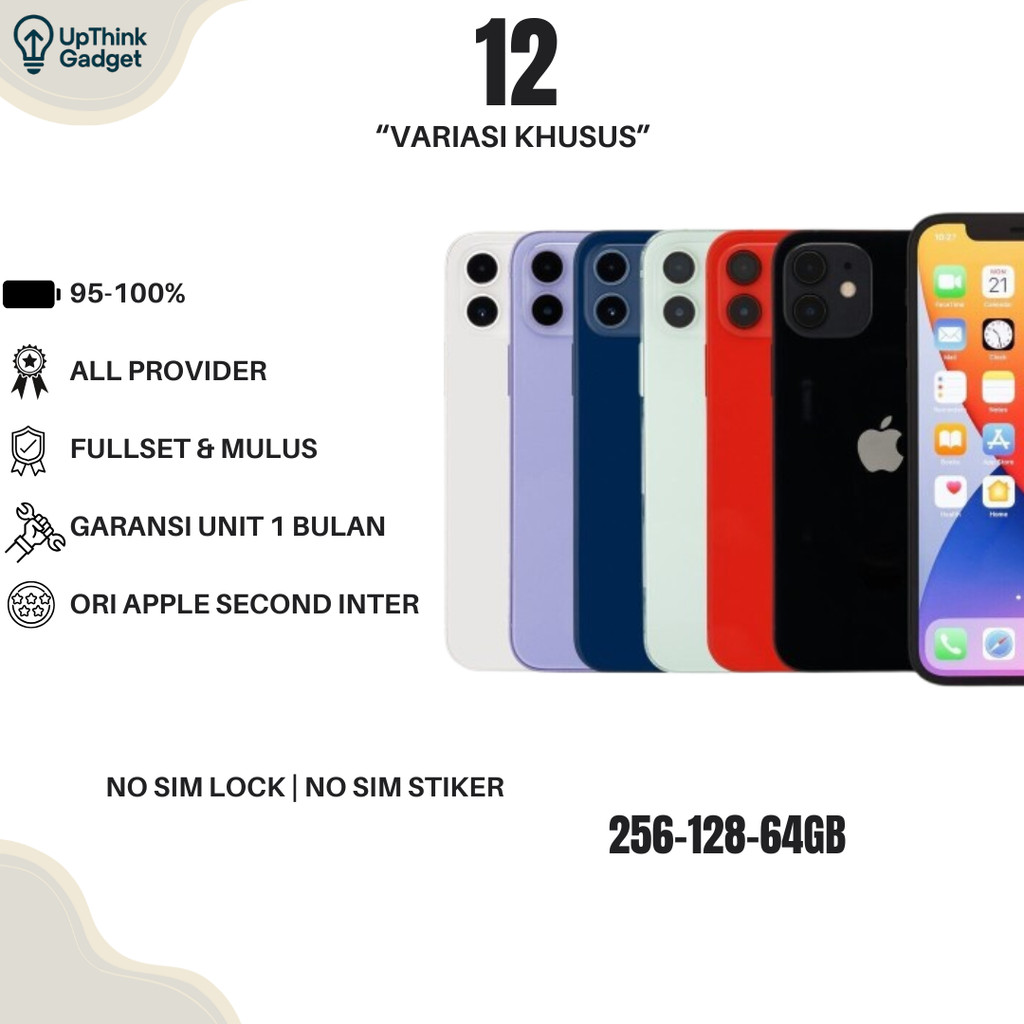 iphone mulus 12 second bisa live & game minus 512gb 256gb 128gb 64gb original 100% fullset hp ip