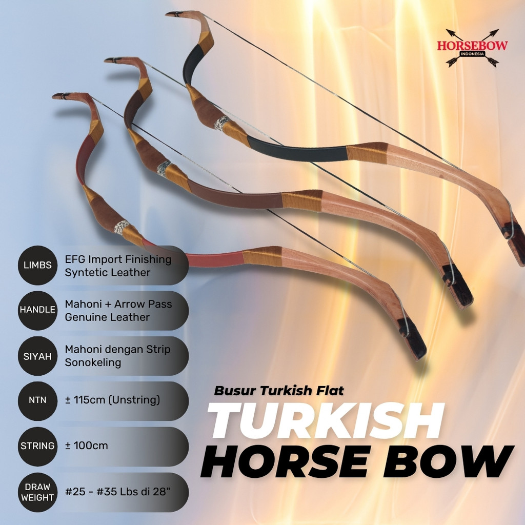 Busur Horsebow Turkish /  Turkish Traditional Horsebow / Busur Panah Tradisional / Busur Panah Flat 
