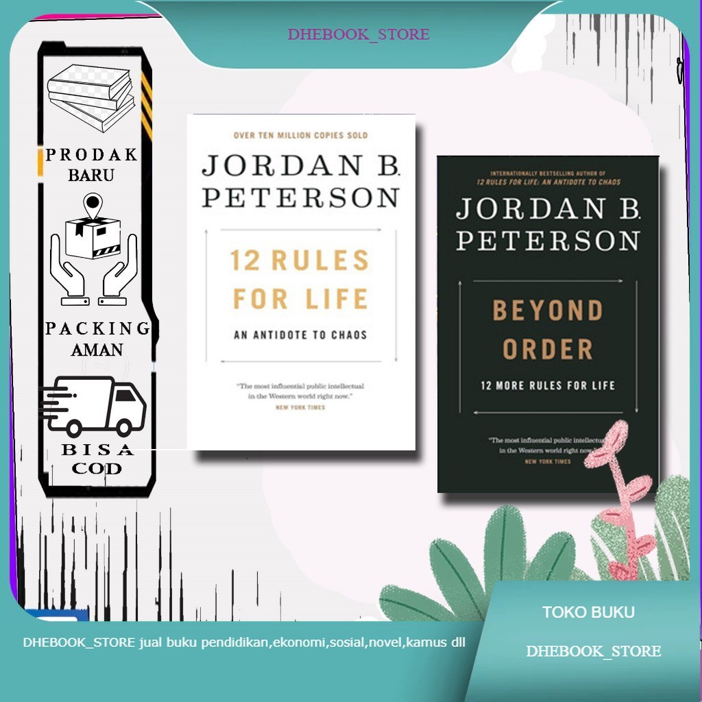 Buku Beyond Order & 12 Rules for Life - Jordan B. Peterson Bahasa Indonesia