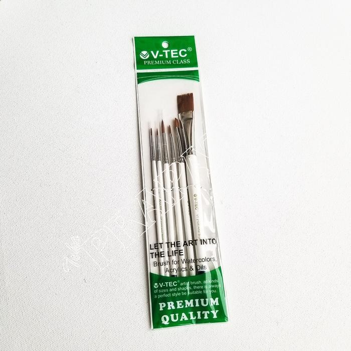 

Kuas Lukis V-TEC set 6 pcs VT210/6 / V-TEC Paint Brush - Spesifikasi