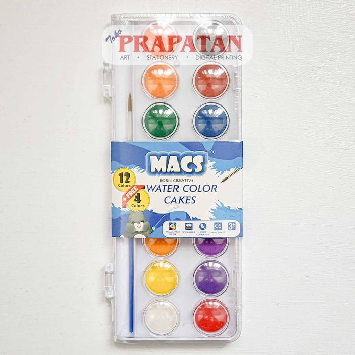 

Macs Watercolor Cakes Block Set | Cat Air Set - 12C+4