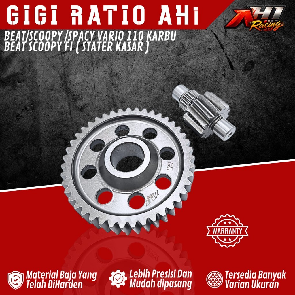 AH1 GIGI RASIO SET BEAT KARBU SCOOPY KARBU VARIO 110 KARBU BEAT FI SCOOPY FI STATER KASAR KZL KVY 13