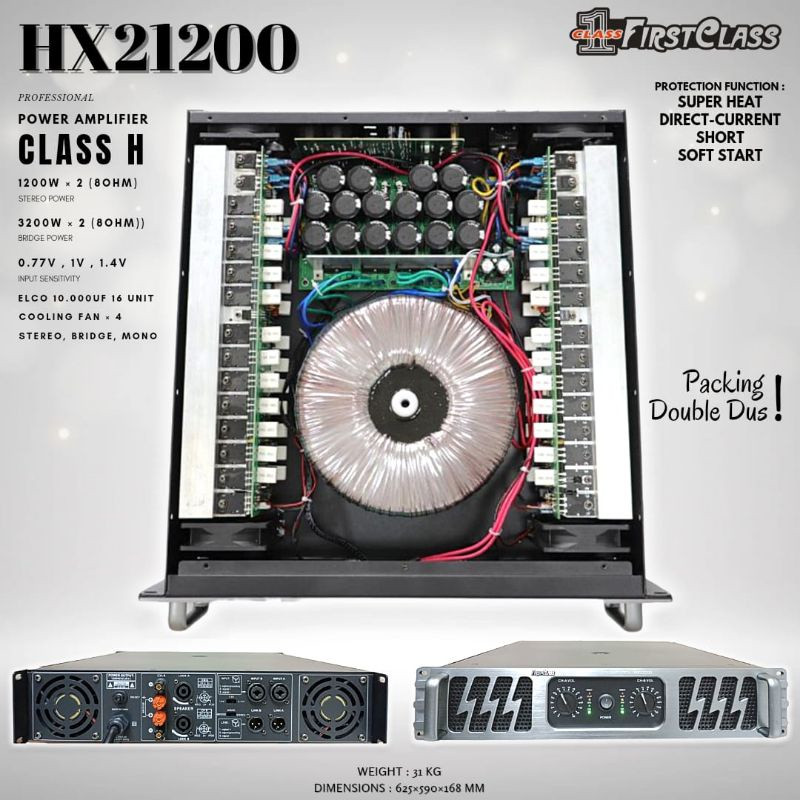 POWER Amplifier FIRSTCLASS HX21200 Power class H ORIGINAL HX 21200
