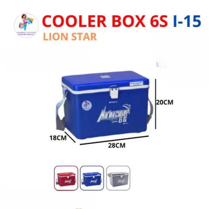 Marina Cooler Box Kotak Box Es 6S Lion star Box Pendingin / Box Kulkas Mini Kotak 6s