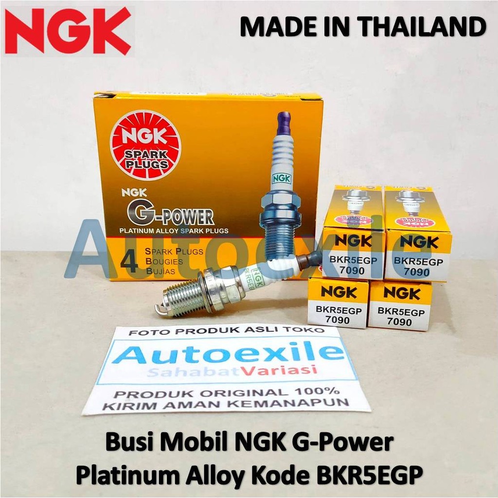 Busi Asli Original NGK BKR5EGP G-Power GPower Platinum Alloy Spark Plugs 7090 Untuk Mobil Corolla Co