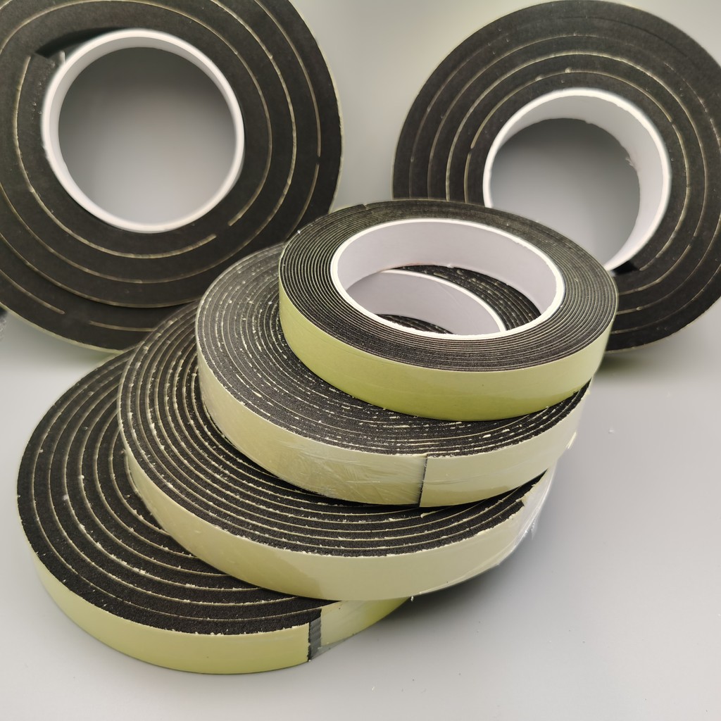 

EVA Single-sided Foam Tape Black Weatherstripping Seal Strong Adhesive Soundproof Windproof for Doors Windows Furniture Auto etc