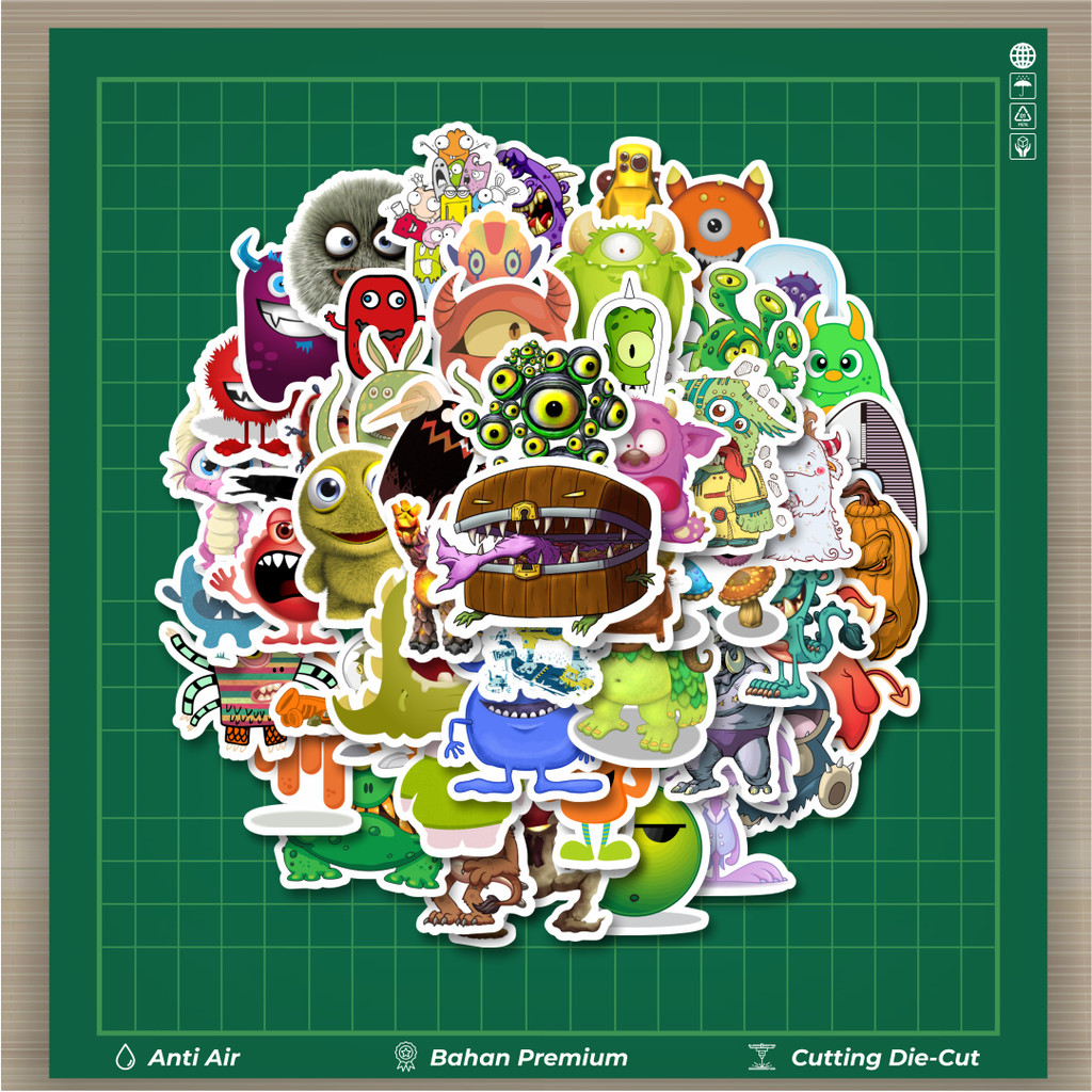 

HOT 50 PCS STIKER Stiker Monster Art Illustration Karakter Mix 7 Stiker Fashion Cars Decal Dingin Kartu Album Custom Vinyl Anti Air- Sticker Aesthetic Buku Journal Koper Casing HP Tablet Laptop Helm Motor Botol Minum