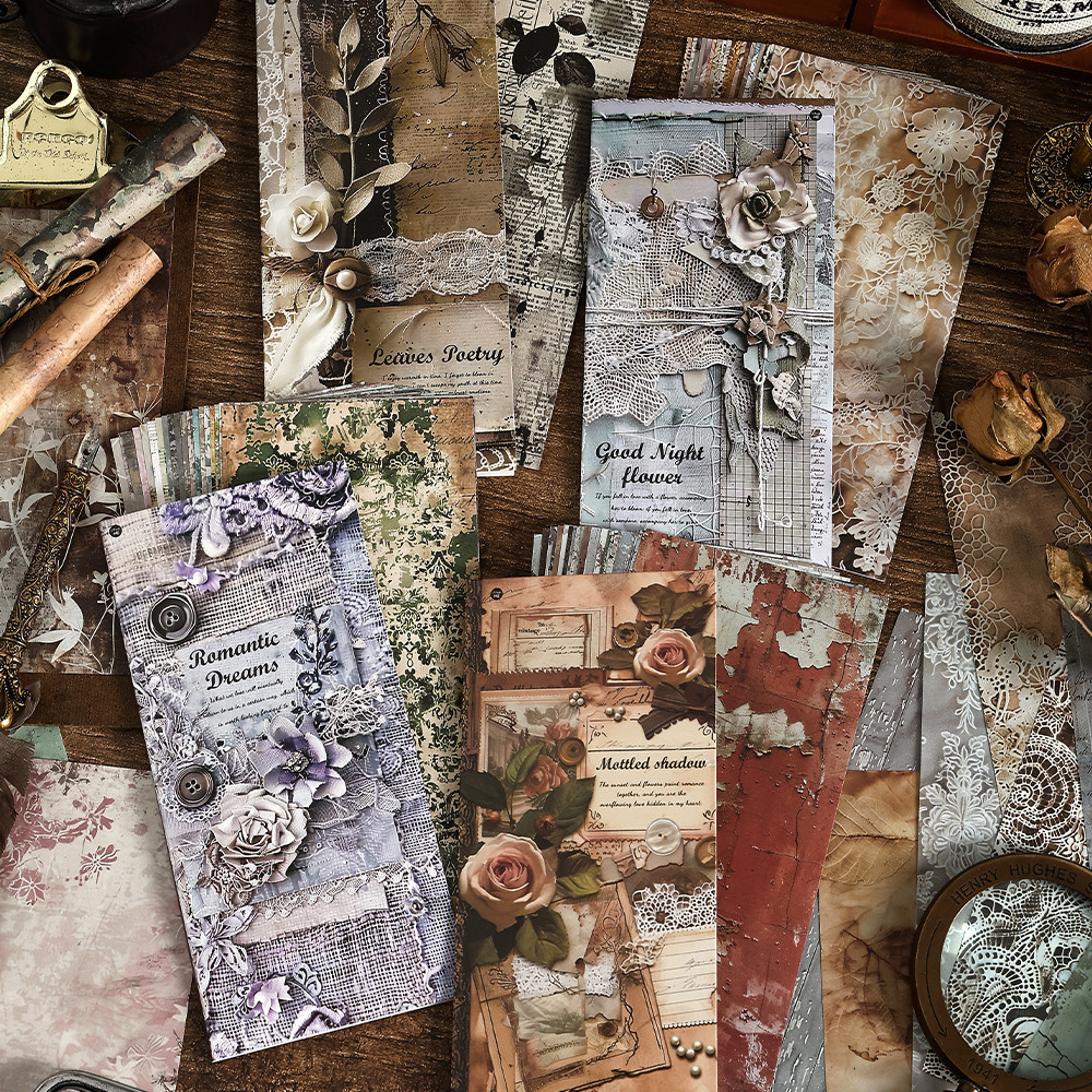 

20pcs/pack Vintage Scrapbook Materials Paper Decorative Diary Album Scrapbooking Material Background Paper Junk Journal Supplies