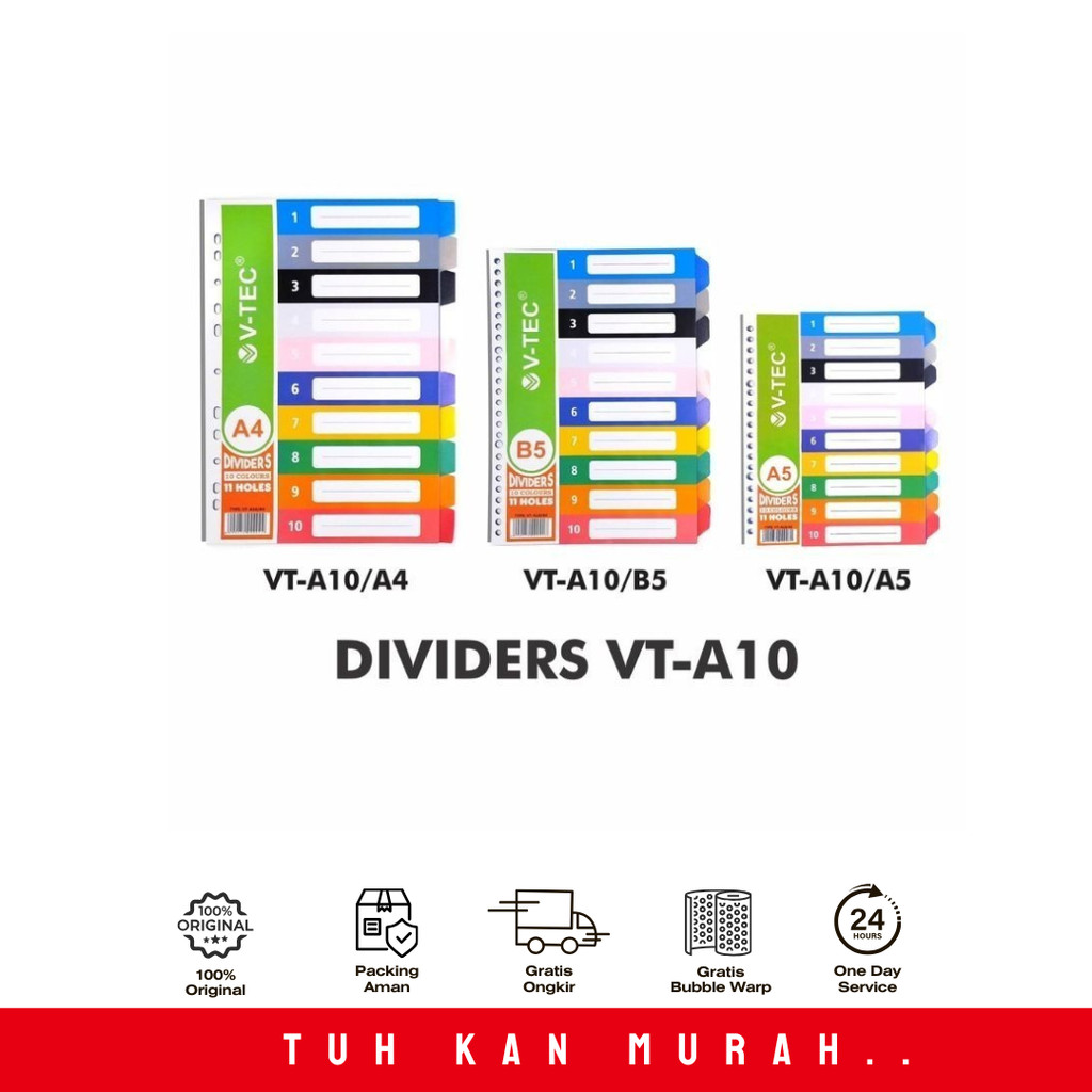 

V-TEC DEVIDER B5 10 SHEET