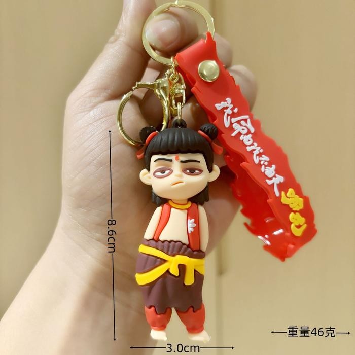NEW Gantungan Kunci Nezha / Gantungan Kunci Aobing / Ao Bing / Nezha / Ganci NEZHA / Ganci Premium -