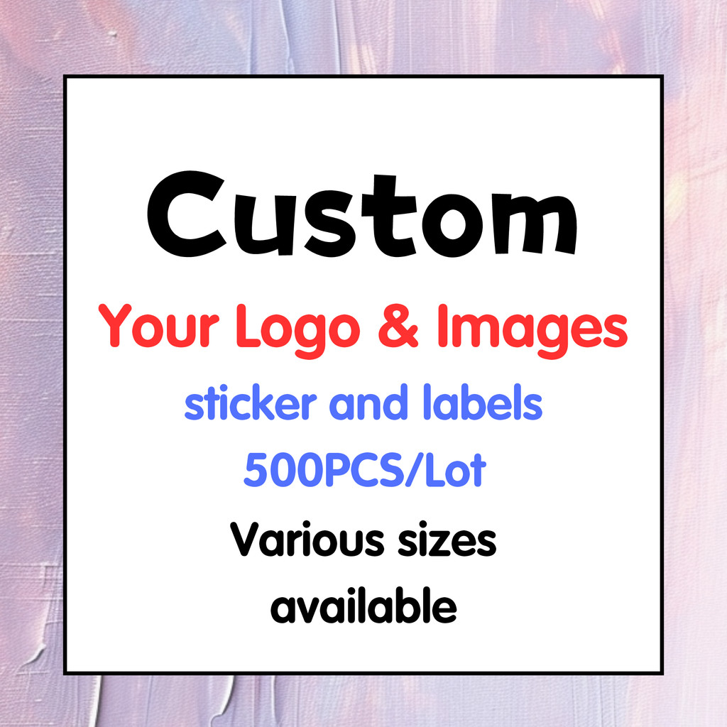 

500pcs Custom Square Stickers Custom Logo Labels Waterproof Personal design Stickers for Wedding Company Logo Gift Packaging