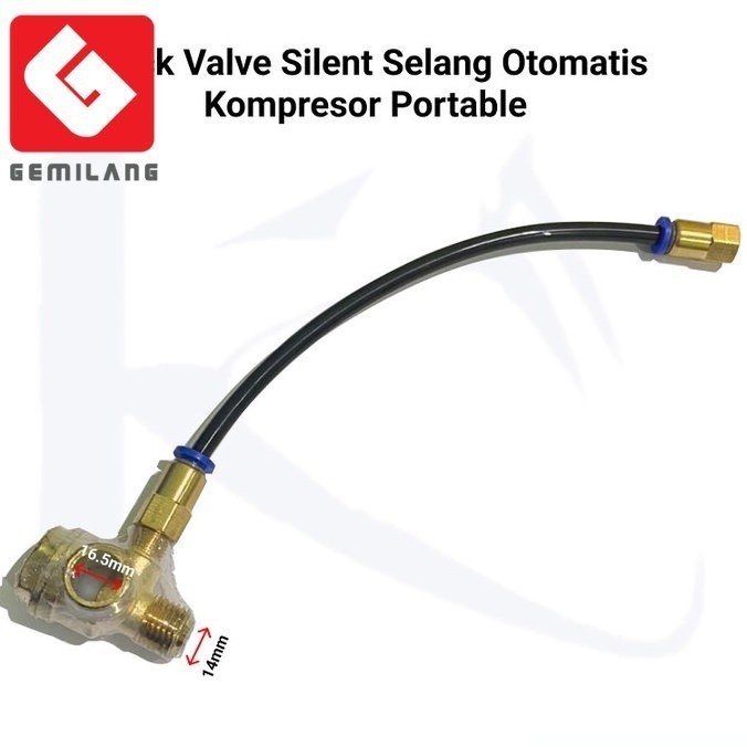 Paket Check Valve Kompresor Oilless + Selang Otomatis