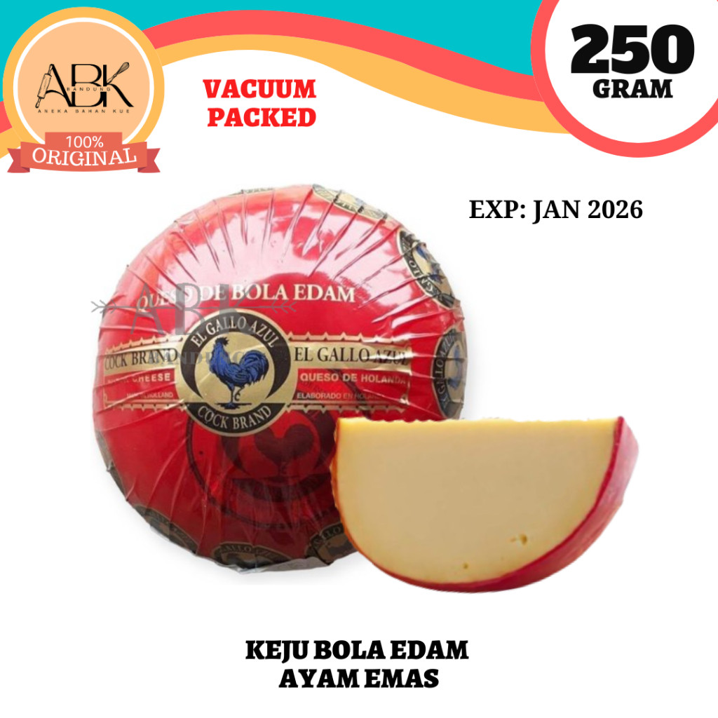 

KEJU EDAM AYAM EMAS 250GR VACUUM | KEJU BOLA 250 GR VAKUM