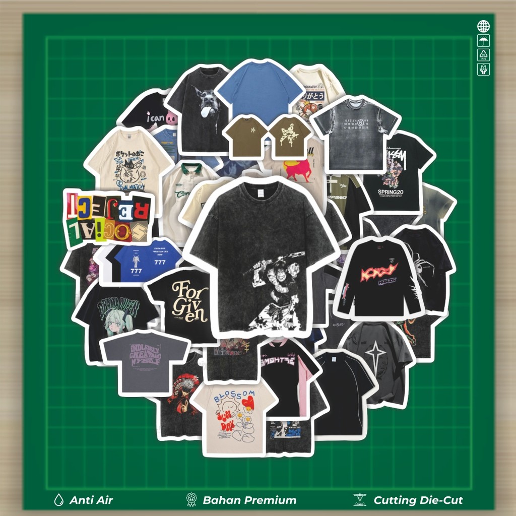 

HOT 50 PCS STIKER Stiker T-Shirt V6 Stiker Fashion Cars Decal Dingin Kartu Album Custom Vinyl Anti Air- Sticker Aesthetic Buku Journal Koper Casing HP Tablet Laptop Helm Motor Botol Minum