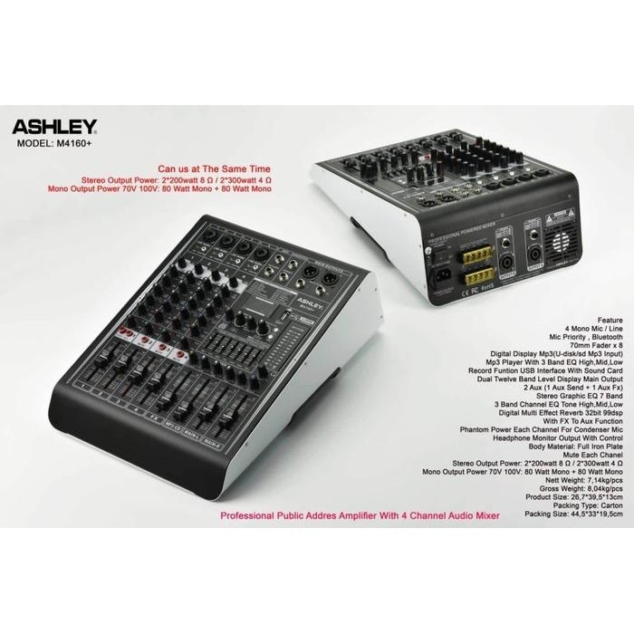 power mixer ashley m4160 power mikser m 4160 m4160+ m 4160 +bisa buat speaker masjid